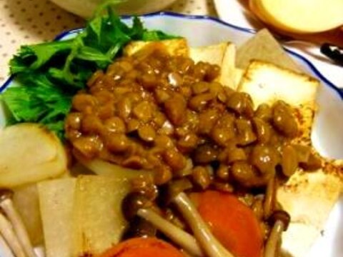 蒸し焼き野菜の納豆ソース